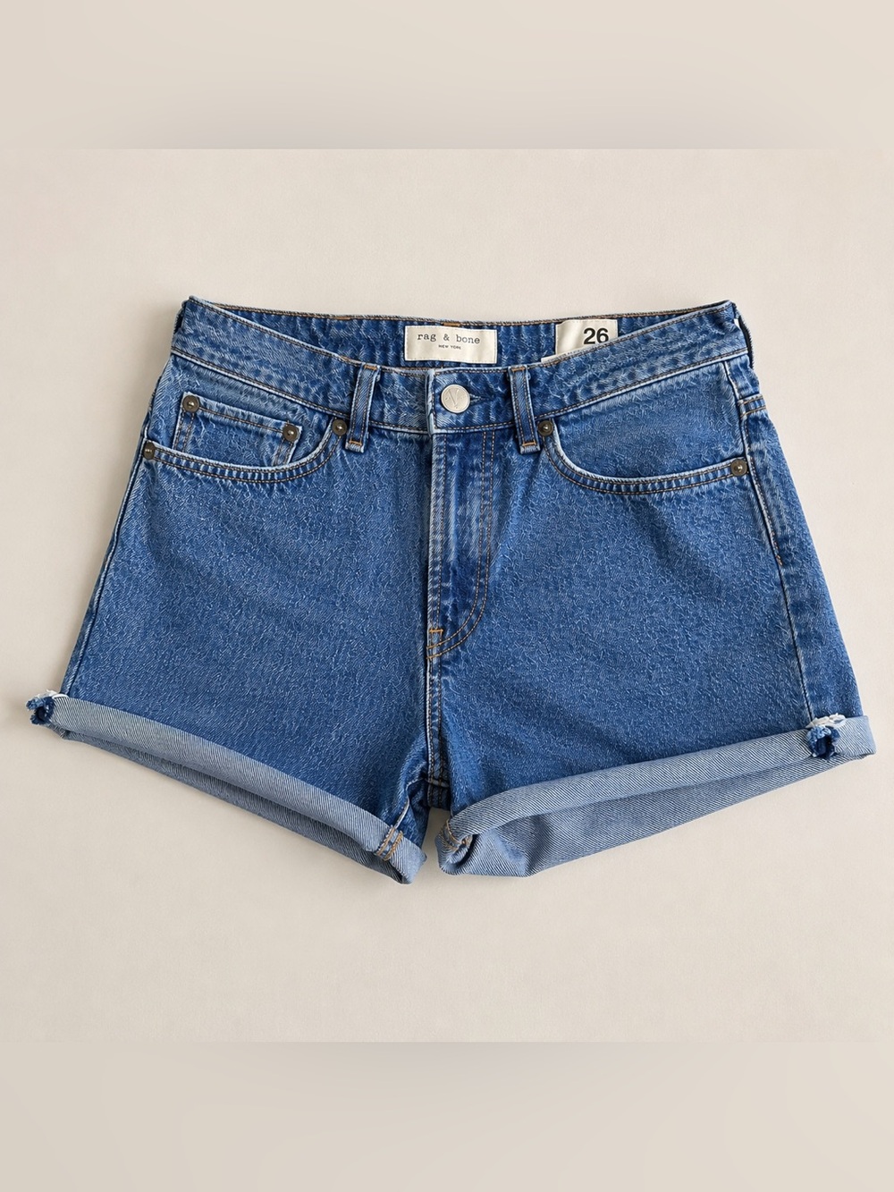 Rag & Bone Maya High-Rise Denim Shorts • Size 26